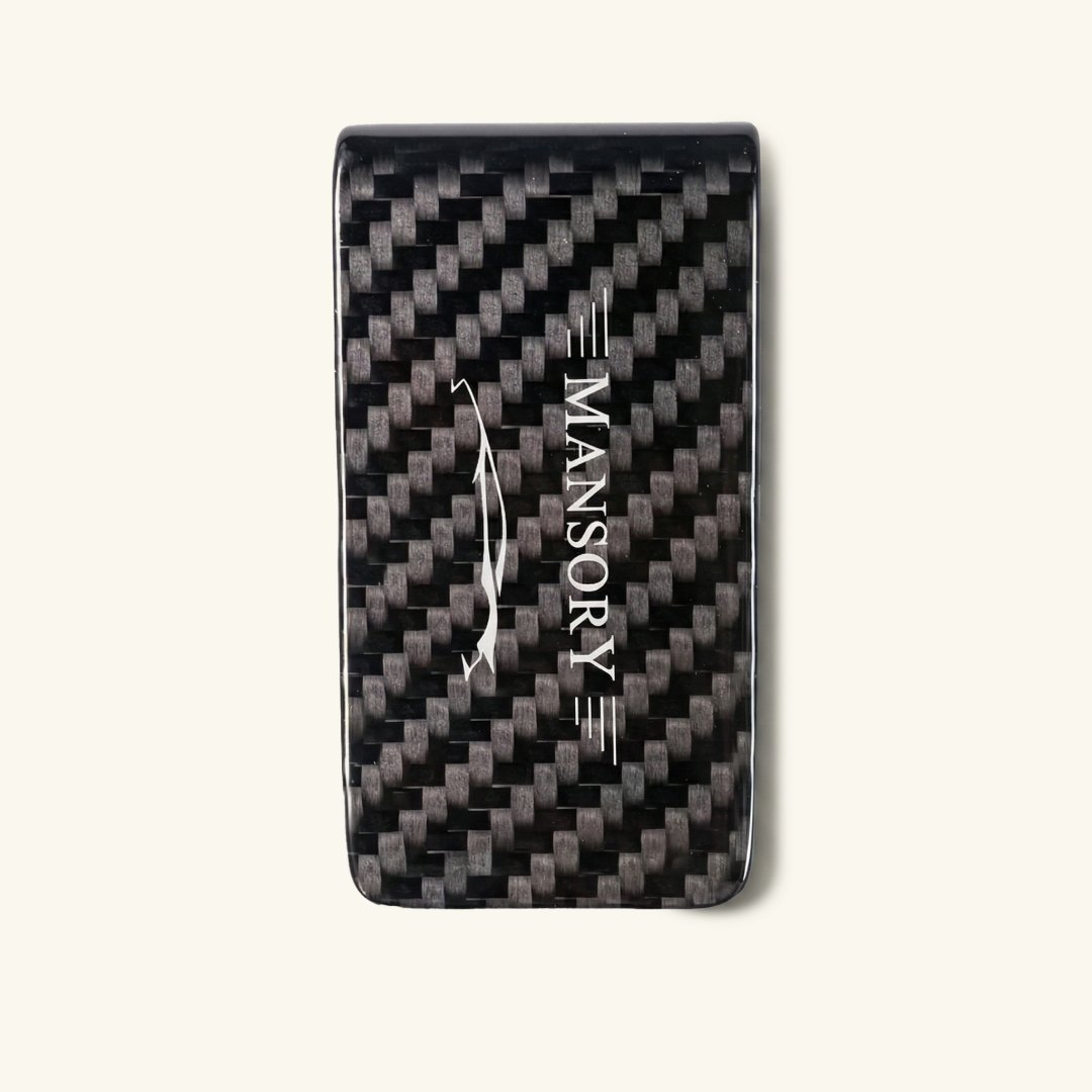 MANSORY CARBON FIBER MONEY CLIP-SILVER LOGO