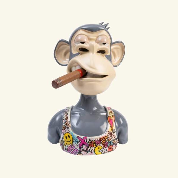 Monkey Smokies Pop Art Sculpture
